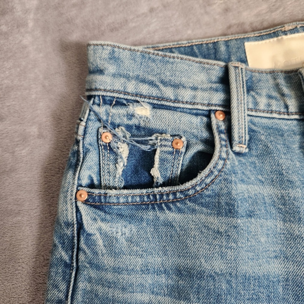 MOTHER Superior The Tripper Flood Fray Jeans Left In The Dust Distressed 24 - Picture 5 of 16